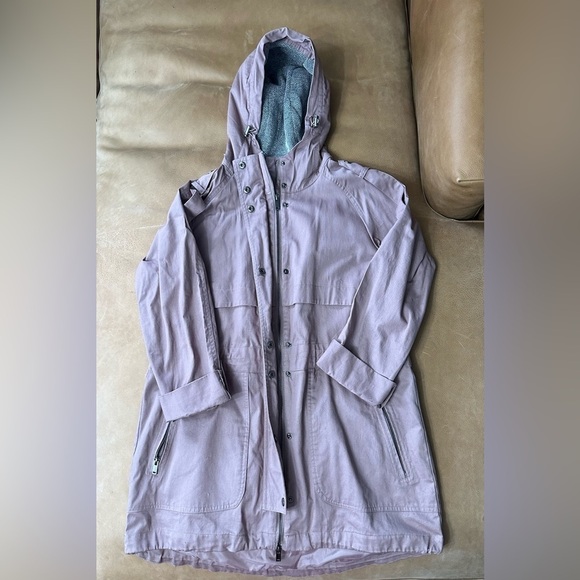 Mo-Ka Jackets & Blazers - Mo-Ka Leilani Herringbone Lining Cargo Jacket Taupe Women’s Size Large